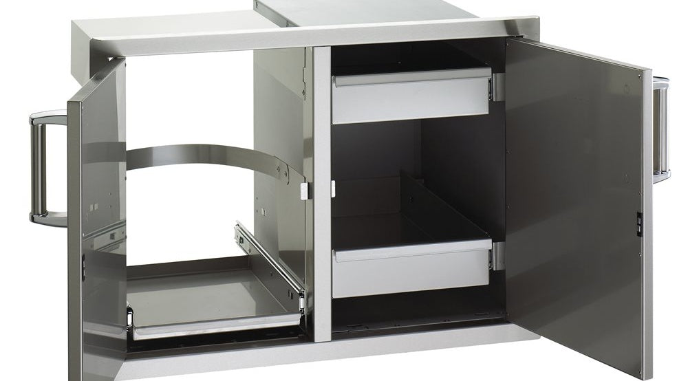Fire Magic Double Door Cabinet with Dual Drawers & Tank Tray, 304 SS