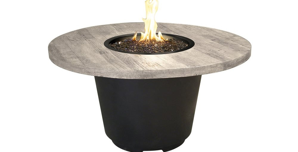 American Fyre Designs Cosmopolitan Fire Table, 48" GFRC, Silver Pine