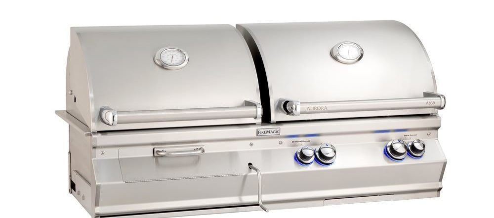 Fire Magic Aurora A830 Gas/Charcoal Combo Built-In Grill, 52¼"