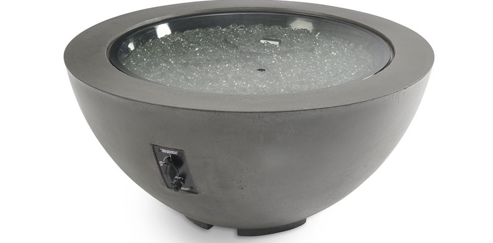 Outdoor GreatRoom Cove Edge 42" Round Fire Pit Table in Midnight Mist