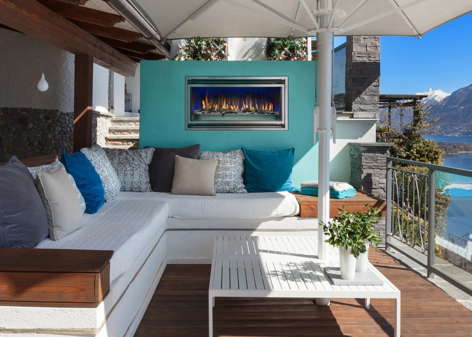 Montigo Mahana 42" Outdoor Gas Fireplace, 304 Stainless Steel