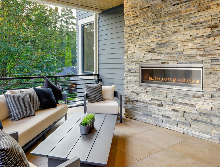 Montigo Mahana 60" Outdoor Ventless Gas Fireplace, 304 Stainless Steel