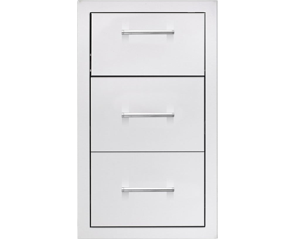 TrueFlame 17" 2-Drawer & Paper Towel Holder, 304 Stainless Steel